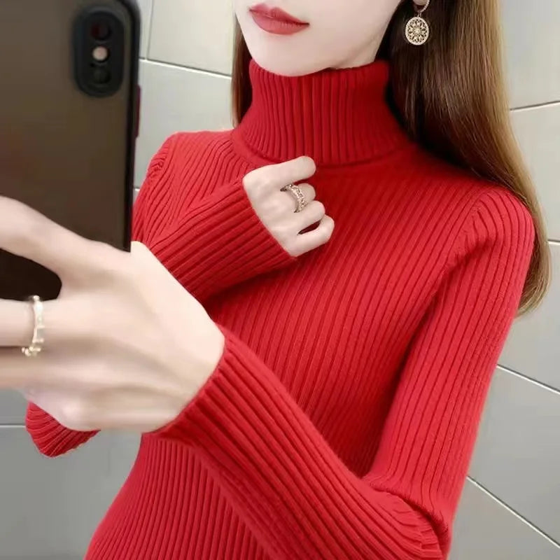 2024 New Women Turtleneck Winter Sweater Women Long Sleeve Knitted Women Sweaters And Pullovers Female Jumper Tricot Tops
