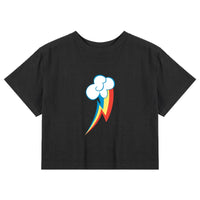Rainbow Dash Cutie Graphics Design Cute Sexy Crop Tee Women's Street Fashion Rock Style T-Shirts High-Quality Anime Casual Tops
