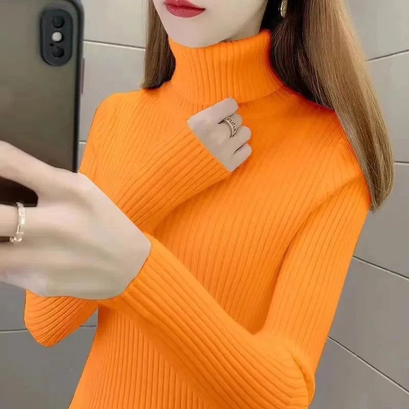 2024 New Women Turtleneck Winter Sweater Women Long Sleeve Knitted Women Sweaters And Pullovers Female Jumper Tricot Tops
