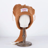 2022 Winter Skullies Cute Women Long ears  fox Hat Crochet Knitted Hat Costume Beanie Hats Women christmas Gift Hip-hop Cap