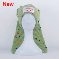 2022 Winter Skullies Cute Women Long ears  fox Hat Crochet Knitted Hat Costume Beanie Hats Women christmas Gift Hip-hop Cap