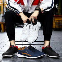 Men's Sneakers Sports Casual Shoes Leather Outdoor Men Walking Shoe Four Seasons Soft Bottom