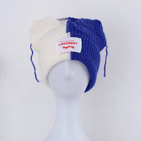 2022 Winter Skullies Cute Women Long ears  fox Hat Crochet Knitted Hat Costume Beanie Hats Women christmas Gift Hip-hop Cap