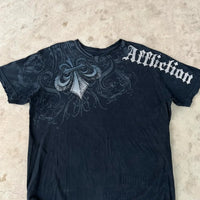 90s Affliction Dark Angel Wings T-shirt Woman Street American Dark Fashion Street Style With Antique Details Man Short Sleeves
