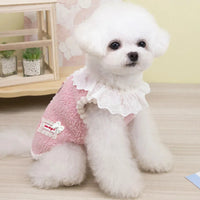 Sweet Dog Clothes Winter Pink Red Fleece Vest Jacket For Small Dogs Chihuahua Dachshund Pet Apparels Puppy Coat Jacket Outfit XL