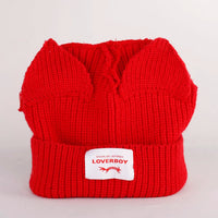 2022 Winter Skullies Cute Women Long ears  fox Hat Crochet Knitted Hat Costume Beanie Hats Women christmas Gift Hip-hop Cap