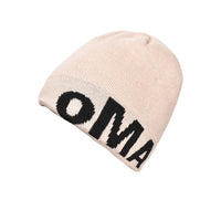 Warm Skate Fashion Simple Beanies Casual Versatile ins New Men Women American Style Jacquard OMA Letters Wool Knitted Hats