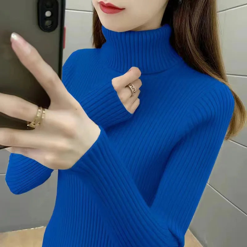 2024 New Women Turtleneck Winter Sweater Women Long Sleeve Knitted Women Sweaters And Pullovers Female Jumper Tricot Tops