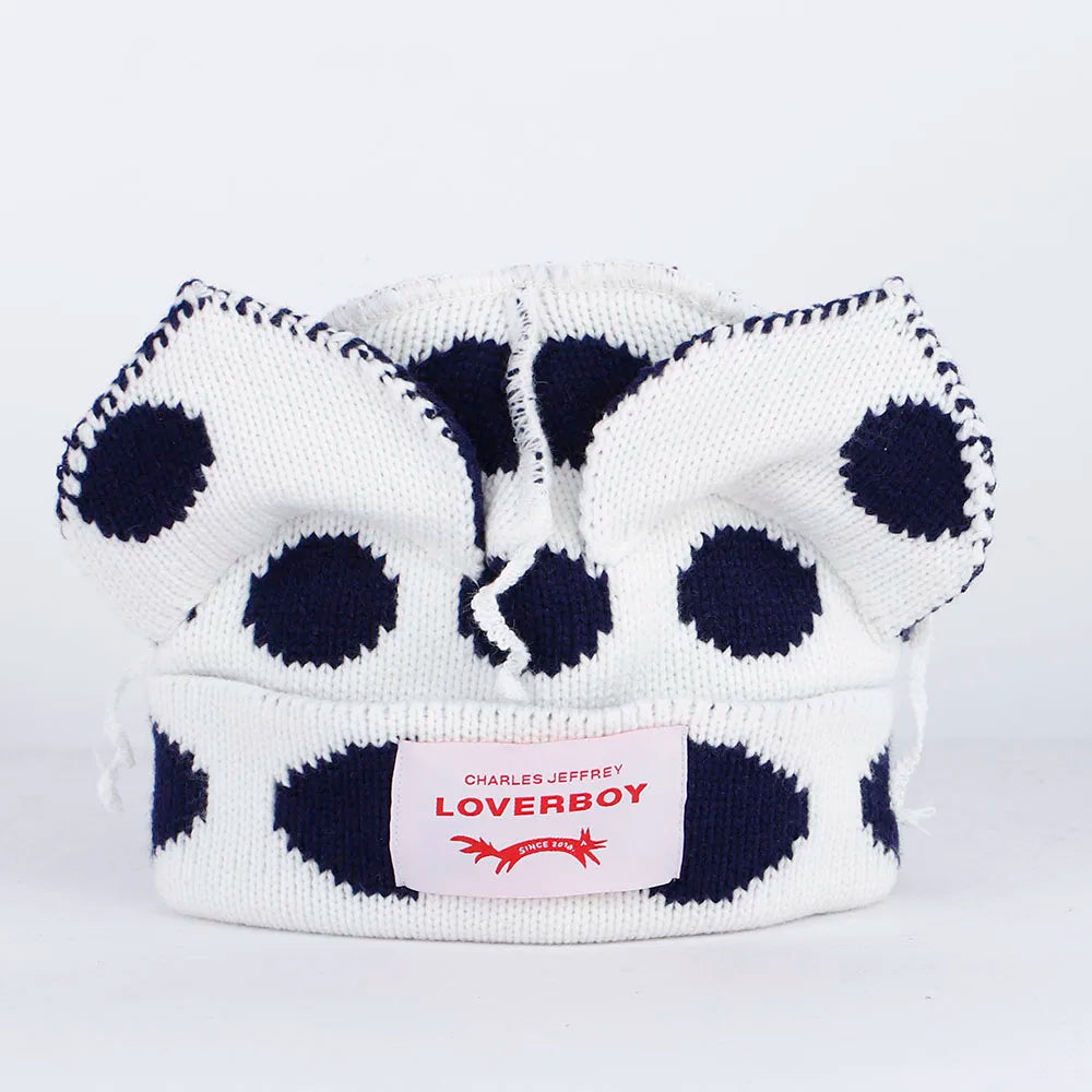 2022 Winter Skullies Cute Women Long ears  fox Hat Crochet Knitted Hat Costume Beanie Hats Women christmas Gift Hip-hop Cap