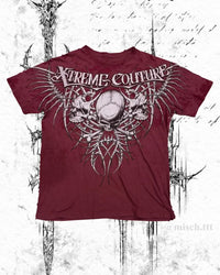 90s Affliction Dark Angel Wings T-shirt Woman Street American Dark Fashion Street Style With Antique Details Man Short Sleeves