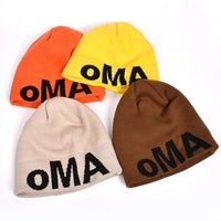 Warm Skate Fashion Simple Beanies Casual Versatile ins New Men Women American Style Jacquard OMA Letters Wool Knitted Hats