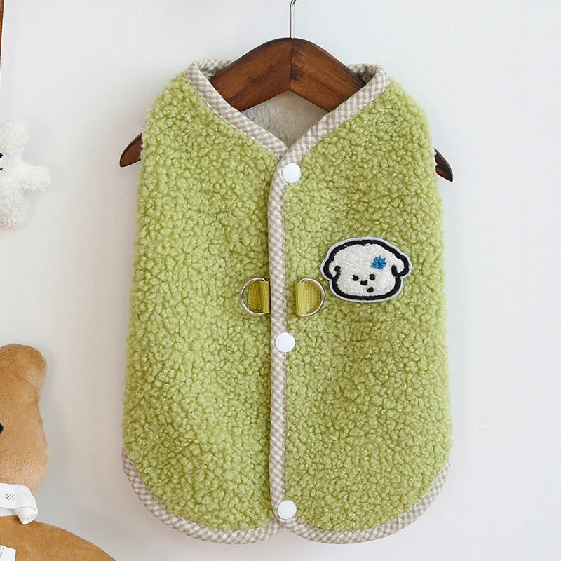 Sweet Dog Clothes Winter Pink Red Fleece Vest Jacket For Small Dogs Chihuahua Dachshund Pet Apparels Puppy Coat Jacket Outfit XL