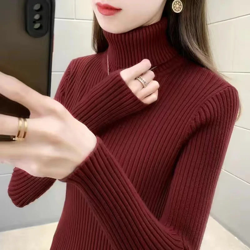 2024 New Women Turtleneck Winter Sweater Women Long Sleeve Knitted Women Sweaters And Pullovers Female Jumper Tricot Tops