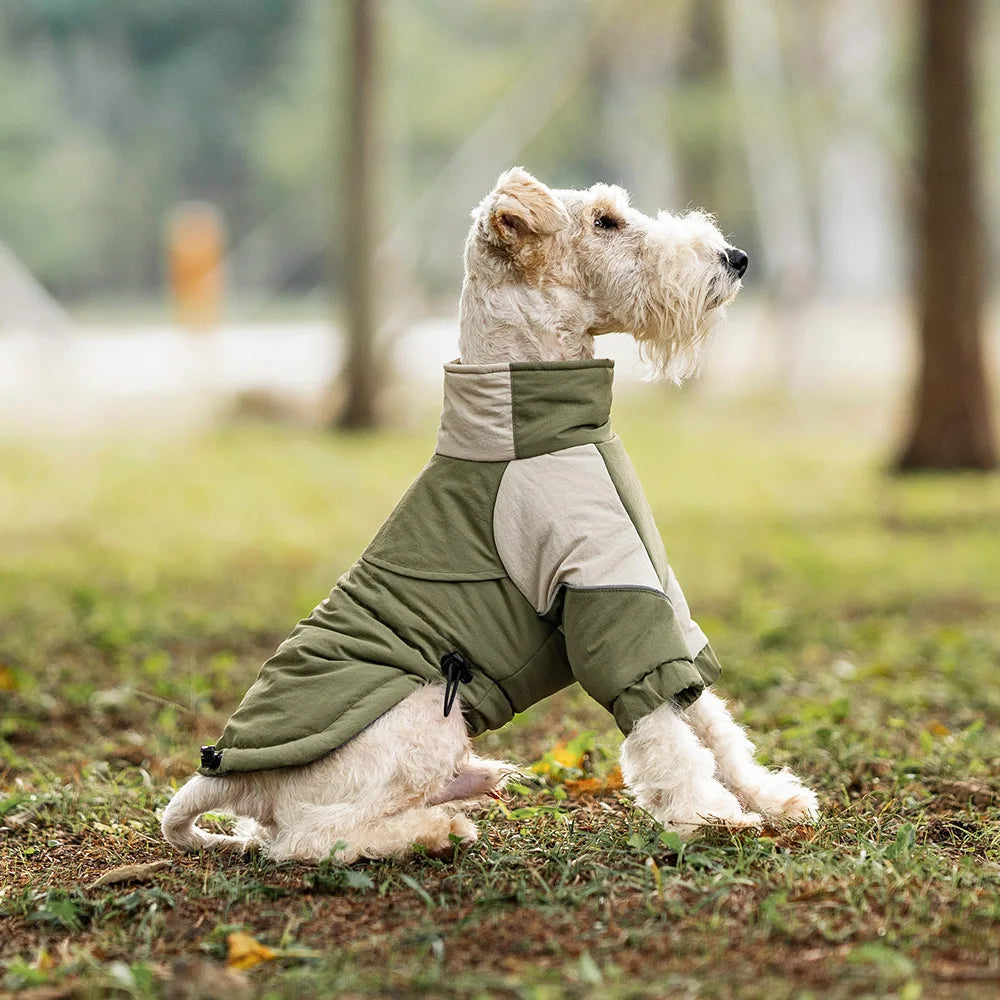Winter Windproof Dog Coat, Warm Two-Legs Cotton Jacket for Small Medium Large Dogs, Cozy Cold Weather Pet Apparel