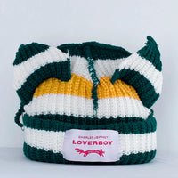 2022 Winter Skullies Cute Women Long ears  fox Hat Crochet Knitted Hat Costume Beanie Hats Women christmas Gift Hip-hop Cap