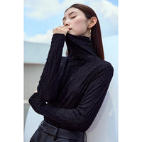 AMII Minimalist 2025 Spring Turtleneck Sweater for Women Winter Slim Warm Solid Long Sleeve Simple Pullover Female Tops 12323145