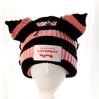 2022 Winter Skullies Cute Women Long ears  fox Hat Crochet Knitted Hat Costume Beanie Hats Women christmas Gift Hip-hop Cap