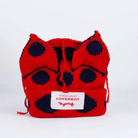 2022 Winter Skullies Cute Women Long ears  fox Hat Crochet Knitted Hat Costume Beanie Hats Women christmas Gift Hip-hop Cap