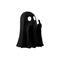 Cute Middle Finger Ghost Statue, Small Halloween Decor for Home, Centerpiece for Coffee Table, Adorable Horror Figure