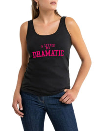 A Little Bit Dramatic Design Cotton Sexy U-Neck Tank Tops High Street Novelty Sleeveless Tee Shirts Hotwife Funny Naughty Top