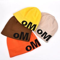 Warm Skate Fashion Simple Beanies Casual Versatile ins New Men Women American Style Jacquard OMA Letters Wool Knitted Hats
